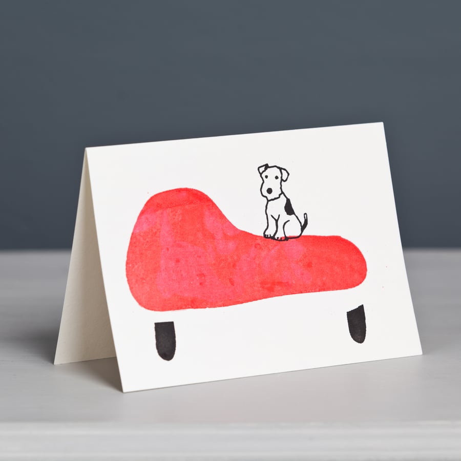Sitting Terrier Greeting Card