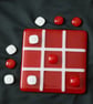 Red and White Tic Tac Toe - OXO Game in Fused Glass - 8038 - Image 5