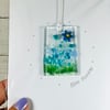 Fused glass keepsake card so you- blue meadow 