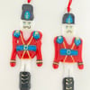 Sample - fused glass Christmas nutcracker decoration 