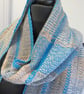 Handwoven blue scarf - Image 6