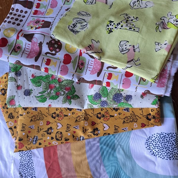 Sweet and quirky cotton fabric collection