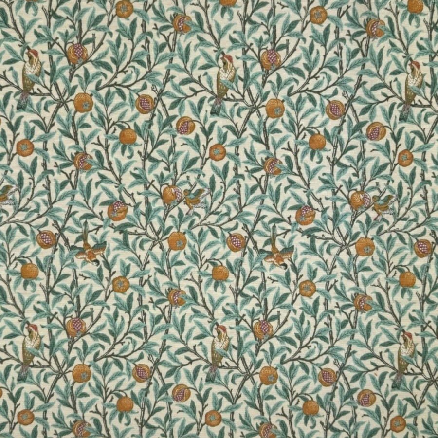 William Morris Design Tablecloths.Round 135cm Bird  Pomegranate Kingfisher