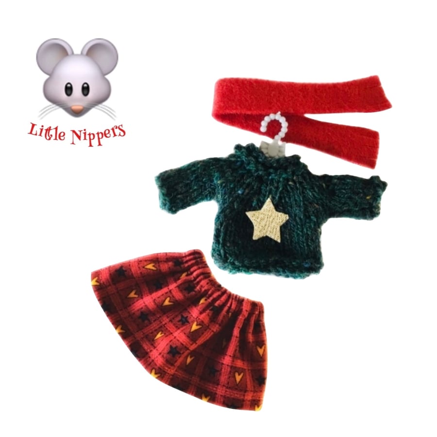 Little Nippers’ Hearts and Stars Skirt, Scarf and Jumper Set