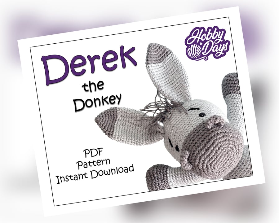 Amigurumi Crochet PDF Pattern Donkey
