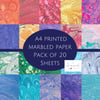  A4 printed marbled paper craft pack 20 designs for card making, scrap booking 