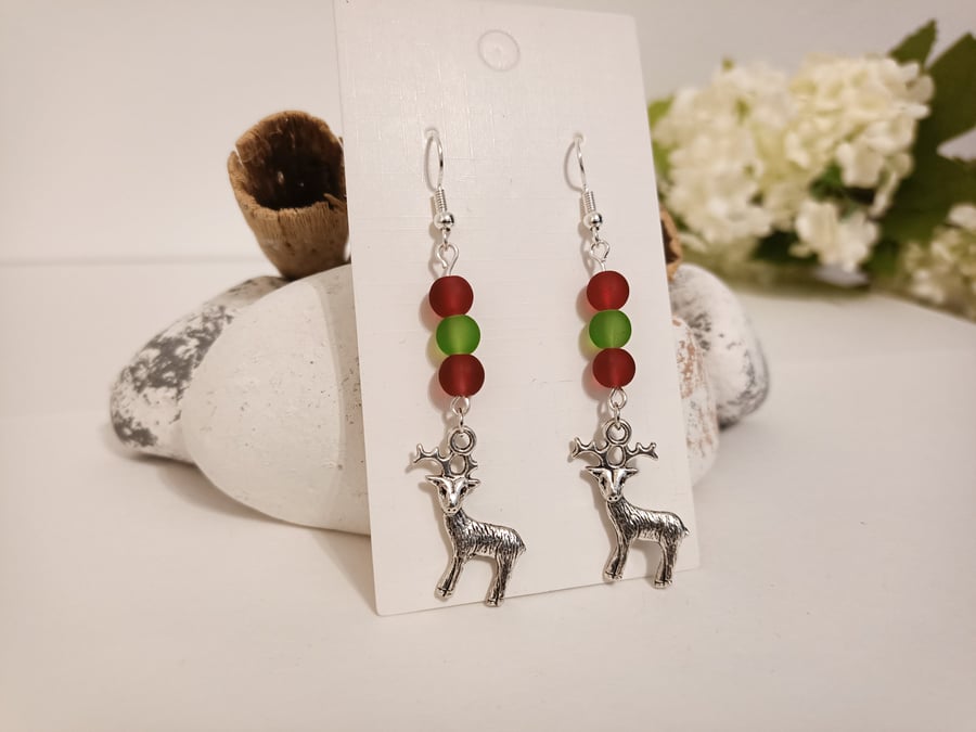 Reindeer Christmas Earrings