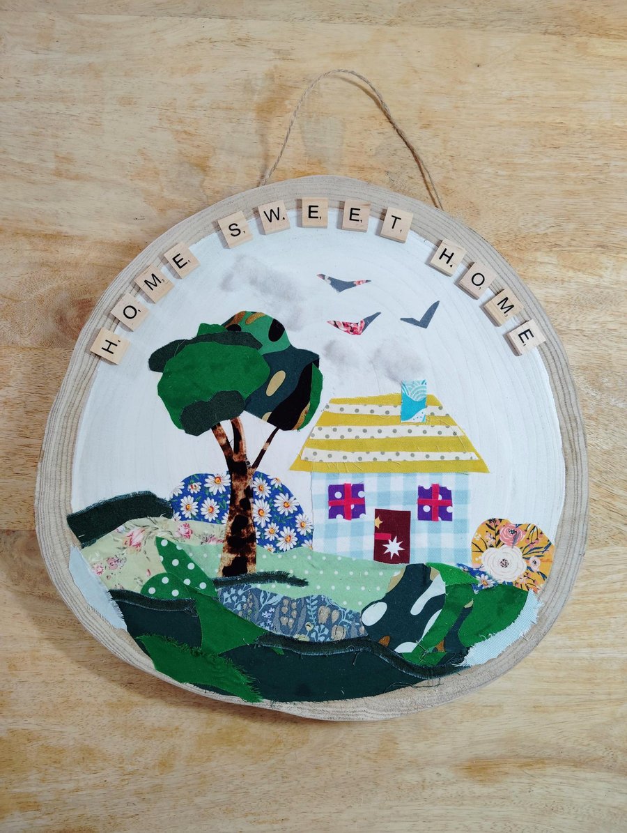 Wooden wall art Home sweet home large