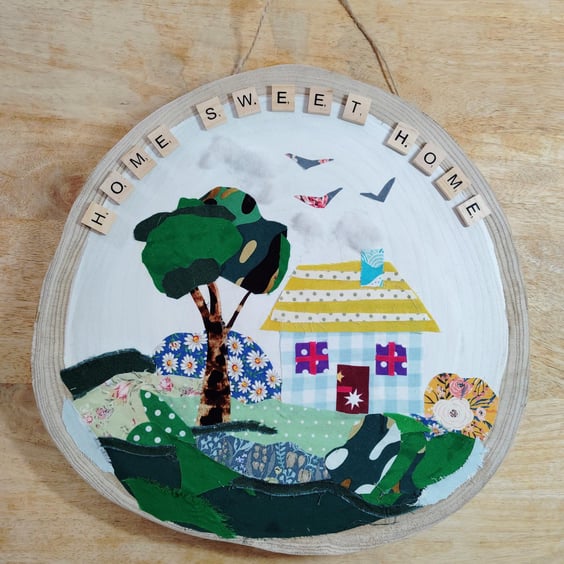 Wooden wall art Home sweet home large