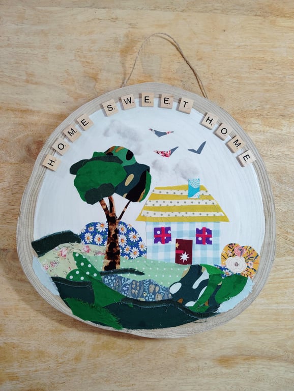 Wooden wall art Home sweet home large