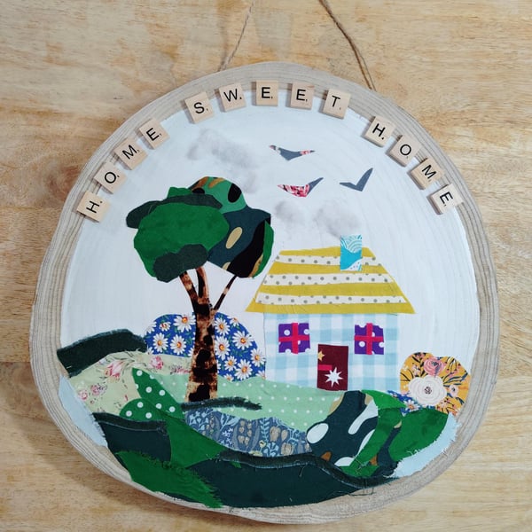 Wooden wall art Home sweet home large