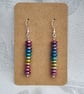 Gorgeous Stick Bead Earrings - Rainbow Haematite  - Image 2
