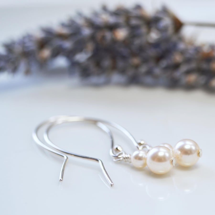Pearl stack earrings