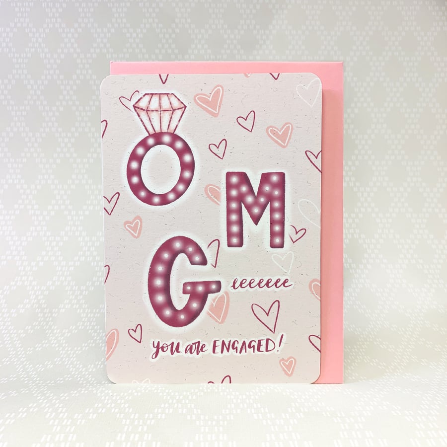 O M Geeeee, You Are Engaged Greetings card