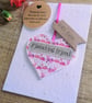 Handmade 'Flamazing Friend' Fabric Heart & Plantable Wildflower Seed Card
