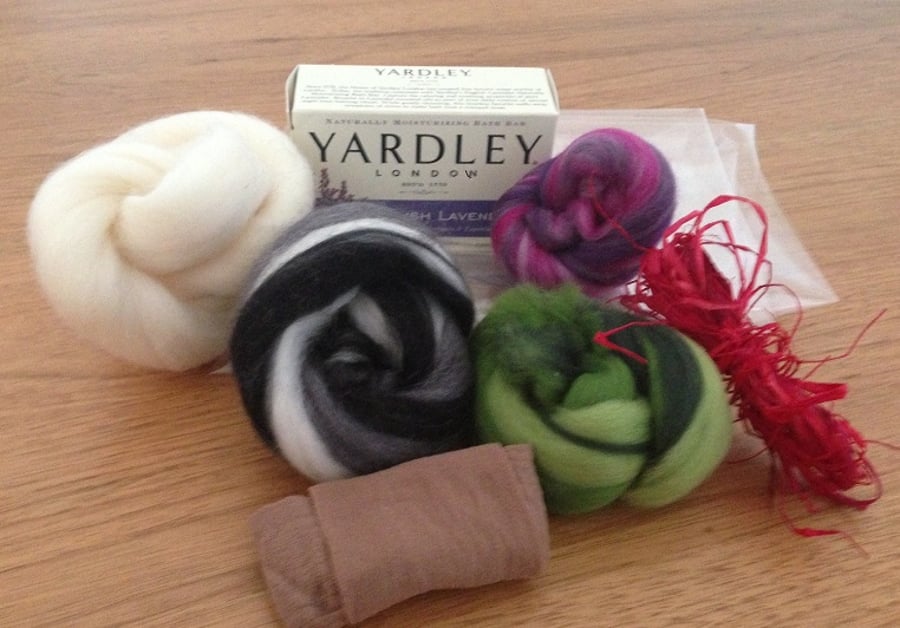 Felted Soap Kit With instructions.