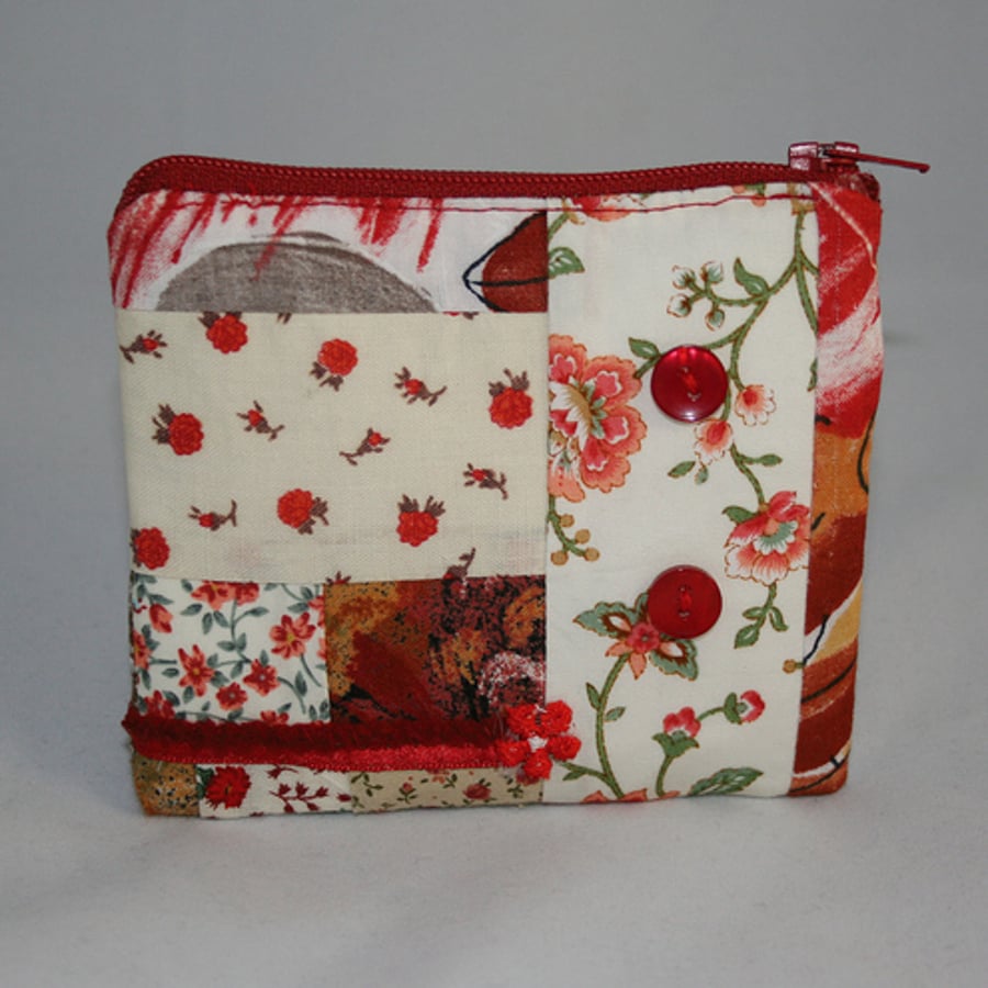 Red Patchwork Purse