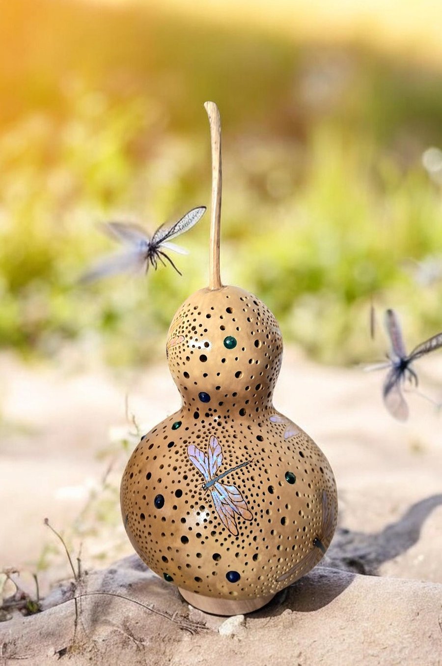 Dragonflies Gourd Lamp