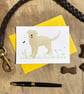 Gordon The Golden Retriever Blank Greeting Card
