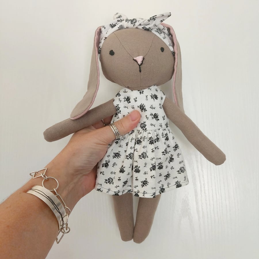 Linen rabbit Stuffed bunny Heirloom gift Sof Folksy