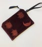 Chocolate Sun and Moon velvet zip-up pouch - Image 1