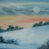 original art painting snowscene ( ref F 888)