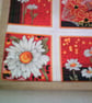Medium Sized Jute Bag with Daisies in Squares Pocket - Image 3