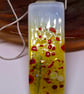 Handmade Fused Glass Pendant Necklace Poppy-field (B) - Image 4