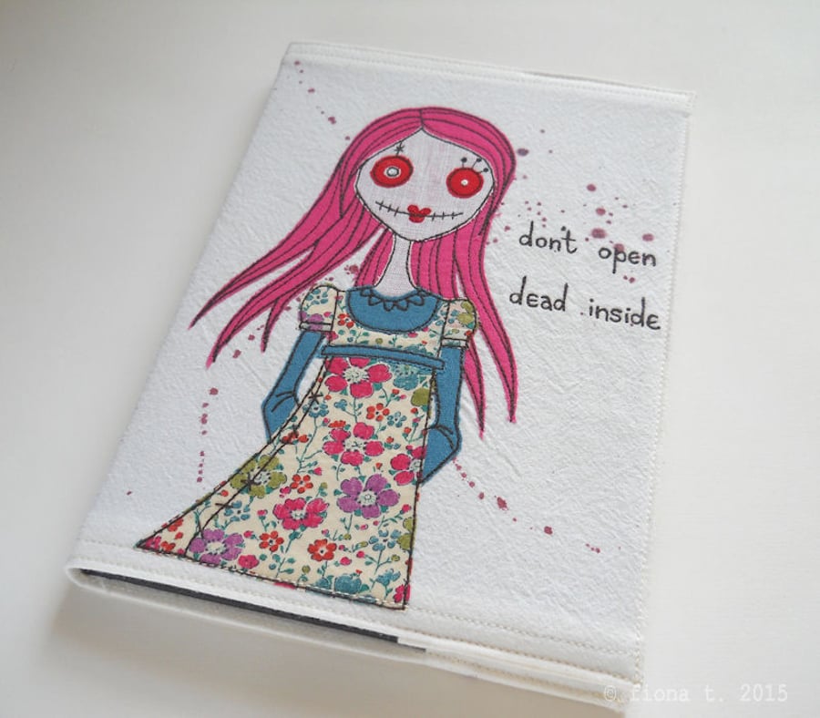 A5 embroidered zombie sketchbook