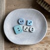 Handmade Ceramic Button Soap Dish