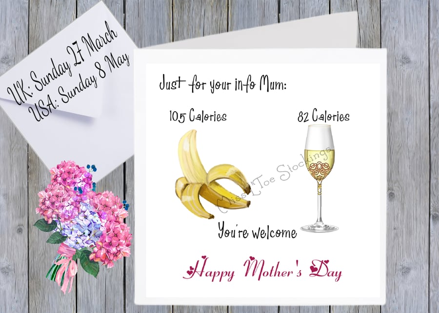 Personalised Mother's Day Card, Add Your Message. Mum, Mother, Mom, Nan, Nanny