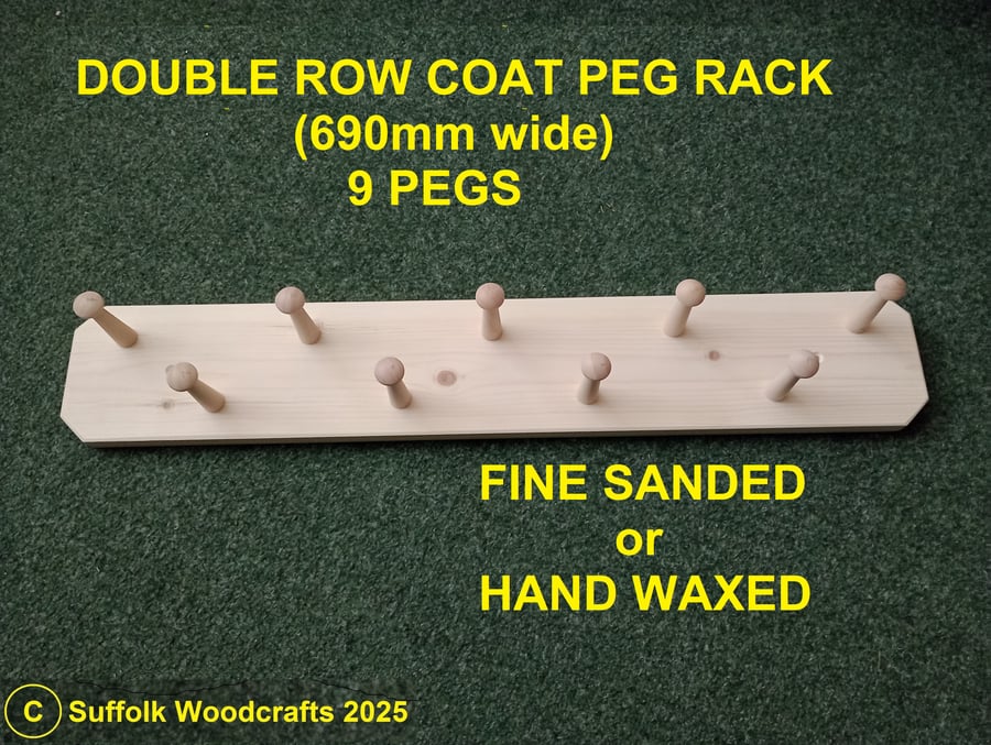 Double Row Coat Peg Rack