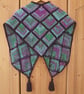 Shawl, Scarf, Wrap, Knitted Handspun, Purple, Pink, Blue, Green, Merino Wool - Image 7