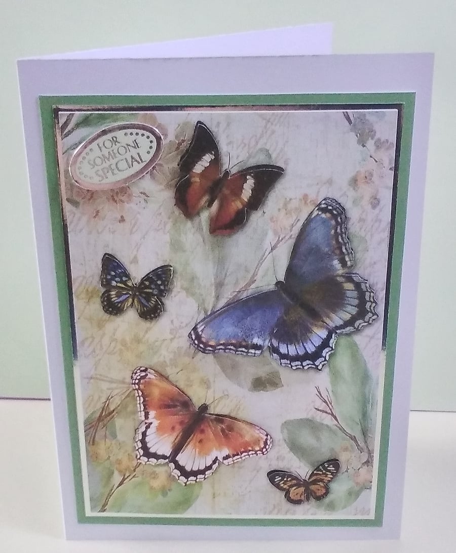 Blank card,  Butterflies For Someone Special 