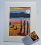 Moonlight shadows at low tide, landscape print - Image 3
