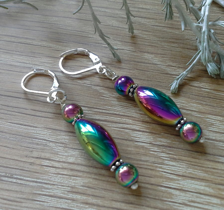 Heamotite Earrings Silver Plated (HELP A CHARITY)