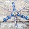 Blue and lilac snowflake decoration