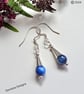 Designer Dainty Blue Kyanite Sterling Silver Earrings  - Image 5