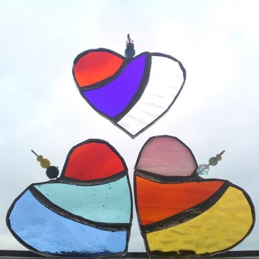  small stained glass heart