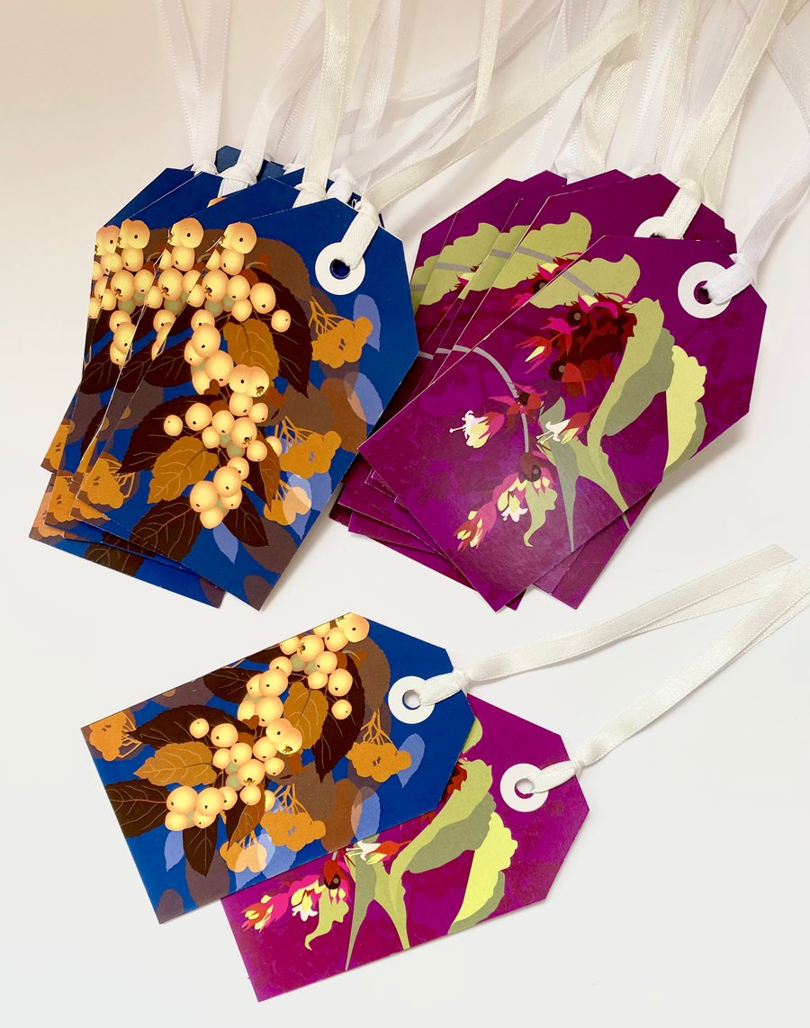 SALE - 20 x Autumn Floral Gift Tags