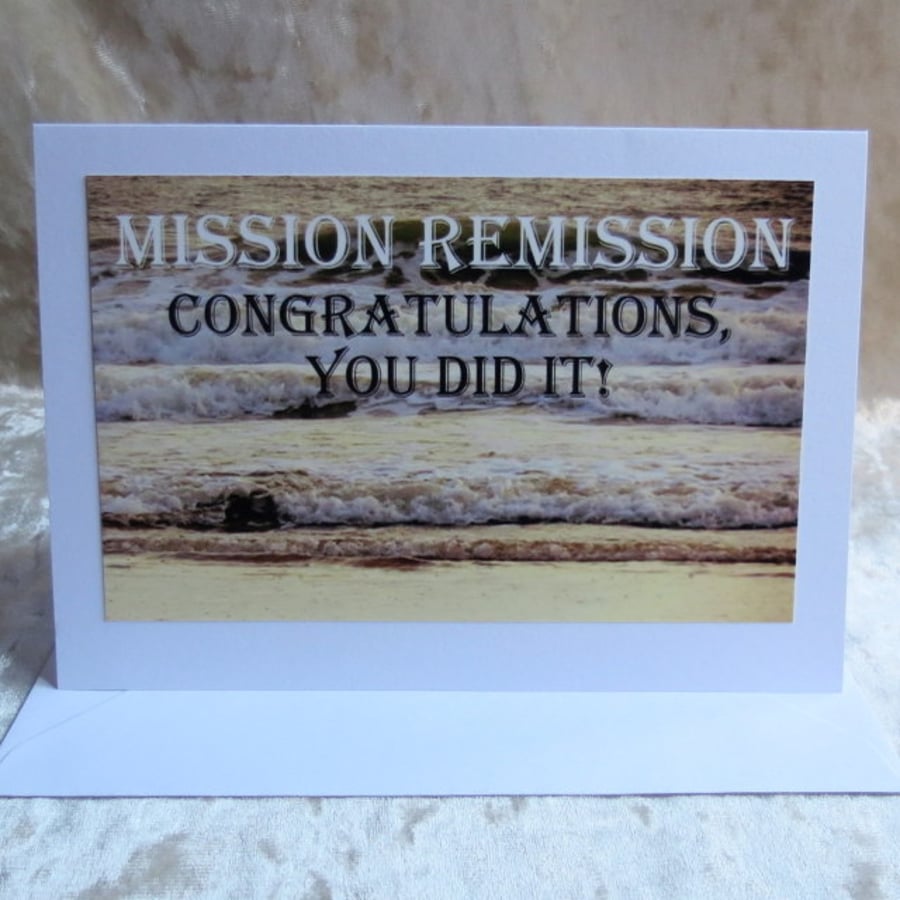 Mission Remission.  Cancer card.  Beating cancer.  