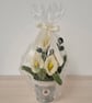 Handmade White Calla Lily Pot - Everlasting Chenille Stem Bouquet - Image 4