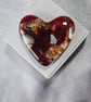 Fused Glass Pocket Heart - Deep red