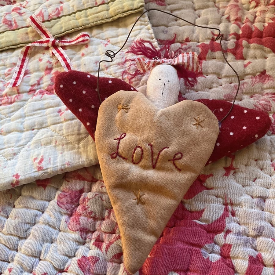 Homespun ‘Love’ angel