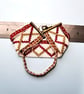 Red white gold beaded Loom bracelet - Image 5