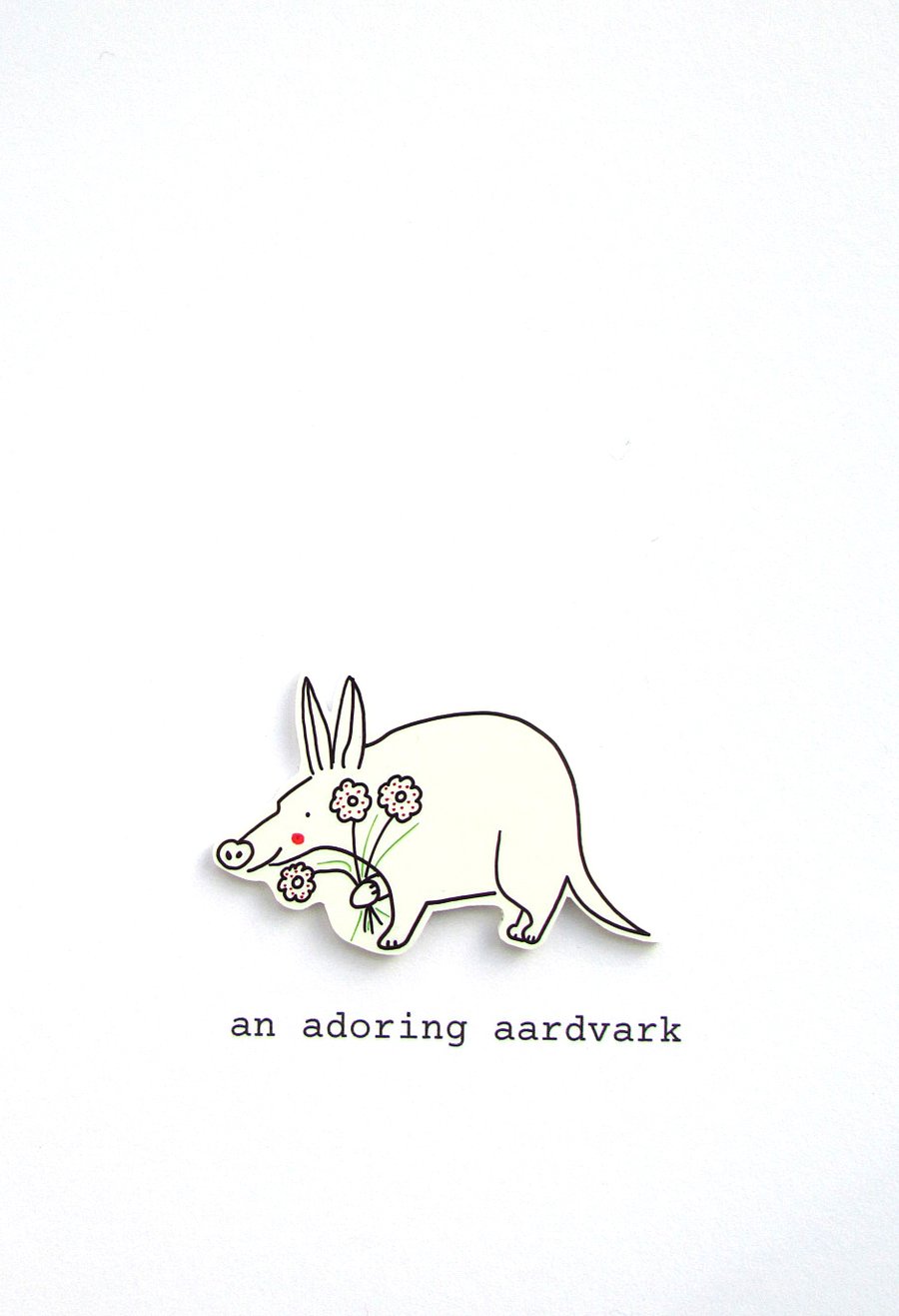 valentine's day card - an adoring aardvark