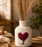 Handmade Eco Resin Ribbed Vase – Coffee Finish. Minimalist Home. Decor Gift Idea