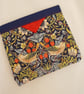 Snap pouch; strawberry thief design 