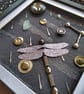 Sci-Fi Dragonfly Space Odyssey Mixed Media Shadow Box - Image 5
