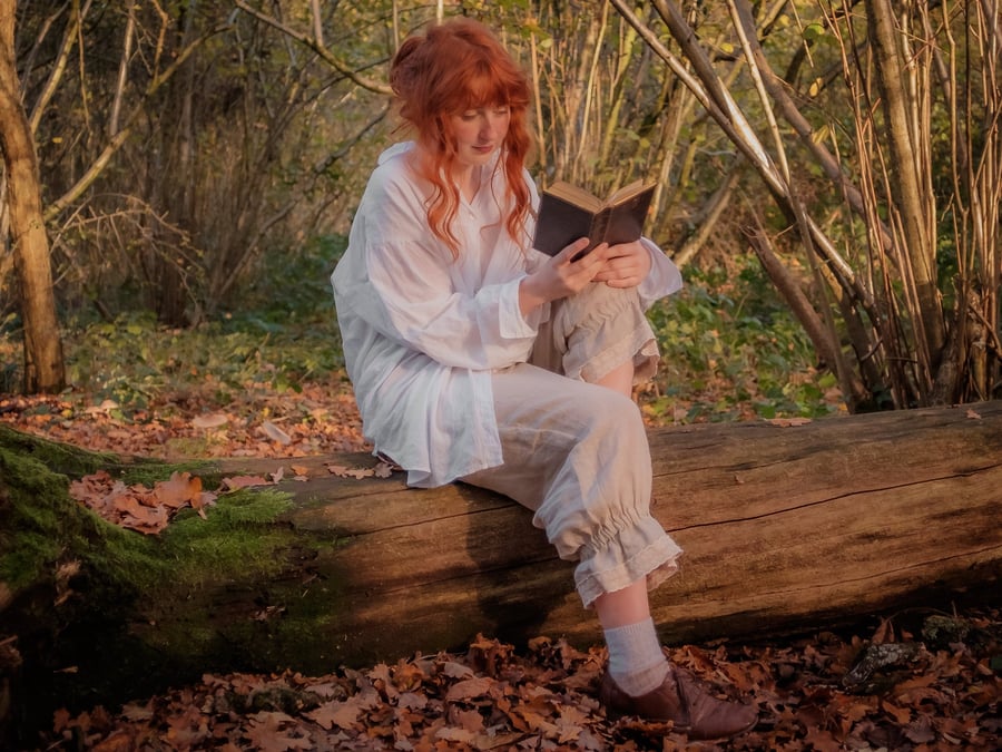 Romantic Boho Natural Lightweight Linen 'Nora' Bloomers - Made To Order